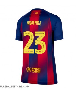 Günstige Barcelona Jules Kounde #23 Heimtrikot Damen 2025-26 Kurzarm